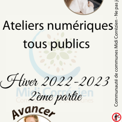 Ateliers numérique - programme février mars 2023