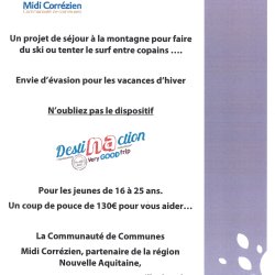 DESTINACTION POUR LES JEUNES DE 16 A 25 ANS