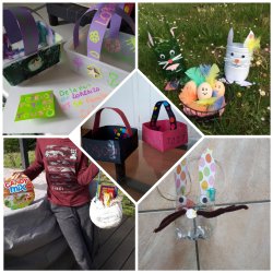 LES ENFANTS FETENT PAQUES CHEZ EUX