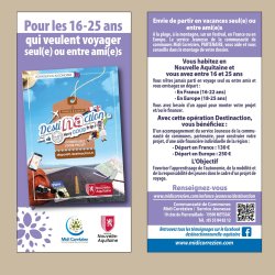 OPERATION DESTINACTION EN FRANCE UNIQUEMENT POUR LES 16-25 ANS