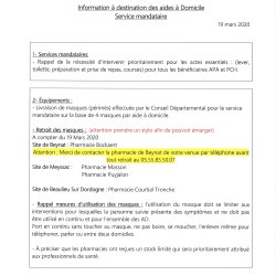 INFORMATION AIDES A DOMICILE