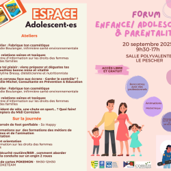 Forum Enfance, Adolescence & Parentalité – Samedi 20 septembre au Pescher