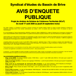 ENQUÊTE PUBLIQUE SUR LE PROJET DE REVISION DU SCoT SUD CORREZE du 17 AOÛT AU 24 SEPTEMBRE